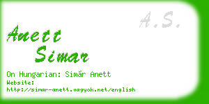 anett simar business card